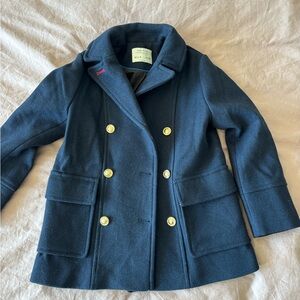 Zara Navy Pea Coat Girls